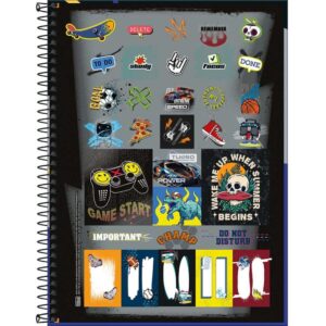 Caderno 10X1 Capa Dura Flip+ 200FLS. Masculino - Imagem 2