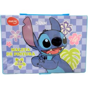 Maleta para Pintura Stitch Plast. 72 Itens - Imagem 1