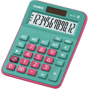 Calculadora de Mesa 12 Dig.turquesa/Pk Solar/Bater - Imagem 1