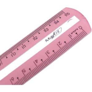 Regua de Poliestireno Guia de Leitura Rosa 15CM. - Imagem 3