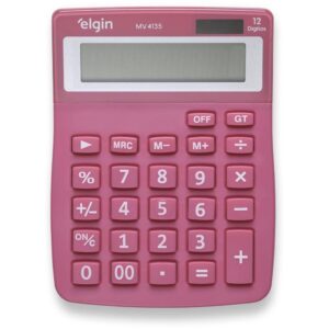 Calculadora de Mesa 12 Dig. Visor MV4135 Rosa - Imagem 1