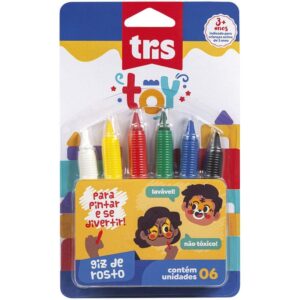 Giz de Cera Jumbo Tris Toy P/Rosto Apagavel - Imagem 1