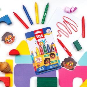 Giz de Cera Jumbo Tris Toy P/Rosto Apagavel - Imagem 3
