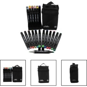 Marcador Artistico Art Marker 24 Cores C/Bolsa - Imagem 2