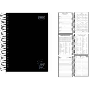 Agenda 2027 Spice Preta Cd Esp 160F129X187 - Imagem 1