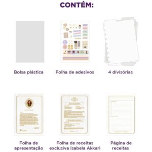 Caderno Inteligente Grande Isa Akkari Purple Key 80FLS - Imagem 5