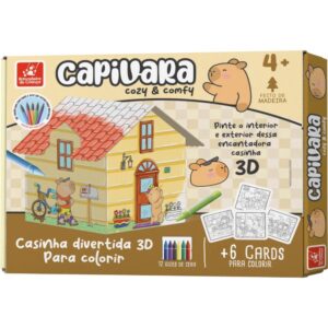 Brinquedo para Colorir Capivara Casinha - Imagem 1