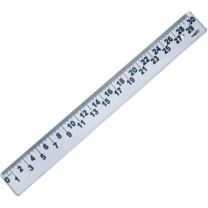Regua Plastica Baixa Visao Cristal 30CM - Imagem 1