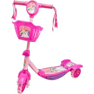 Patinete Unicornio C/Luz,som e Cesta - Imagem 1