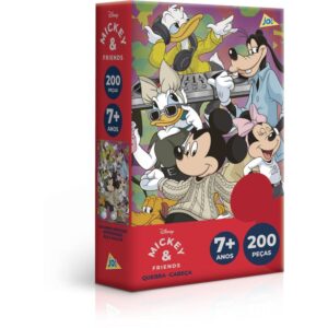 Quebra-Cabeca Cartonado Mickey Real Life 200 Pecas - Imagem 1