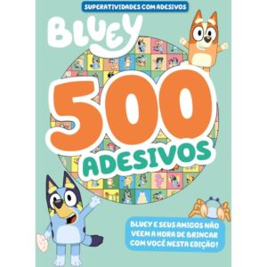 Livro com Adesivos 500 Adesivos Superlivro Bluey - Imagem 1