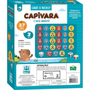 Brinquedo Educativo Capivara Cade o Bicho 27 Pecas - Imagem 2