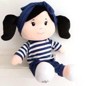 Boneca de Pelucia Anaju Cabelo Preto 35CM - Imagem 1