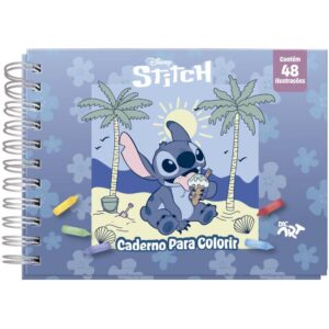 Livro de Colorir Stitch 48F. C/Adesivos 180G - Imagem 1