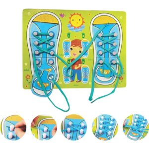 Brinquedo Educativo Sapato Laco e Cadarco Mdf - Imagem 1