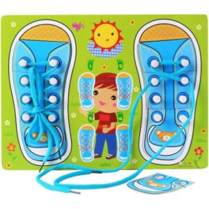 Brinquedo Educativo Sapato Laco e Cadarco Mdf - Imagem 2