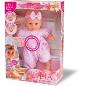 Boneca com Mecanismo Julia Frases e Naninha 42CM - Imagem 2
