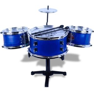 Instrumento Musical Bateria Infantil Azul - Imagem 1