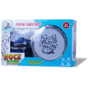 Instrumento Musical Bateria Infantil Azul - Imagem 2