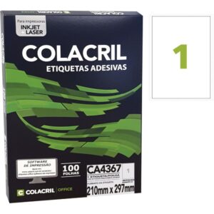 Etiqueta A4 297X210MM 100 Folhas - Imagem 1