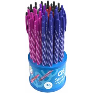 Caneta Esferografica Retratil Cis Spiro 0.7MM Cores Sortidas - Imagem 1