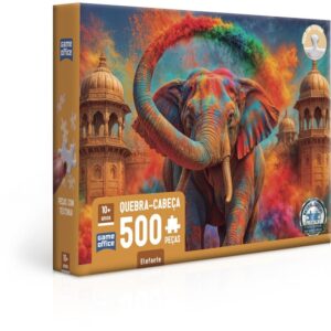 Quebra-Cabeca Cartonado Elefante 500 Pcs - Imagem 1