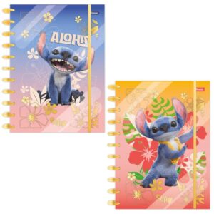 Caderno 01X1 Capa Dura Stitch Movie Disco 80FLS. - Imagem 1