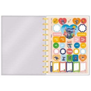 Caderno 01X1 Capa Dura Stitch Movie Disco 80FLS. - Imagem 4