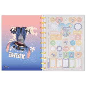 Caderno 01X1 Capa Dura Stitch Movie Disco 80FLS. - Imagem 8