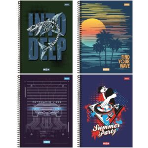 Caderno 10X1 Capa Dura High Masculino 160FLS. - Imagem 1