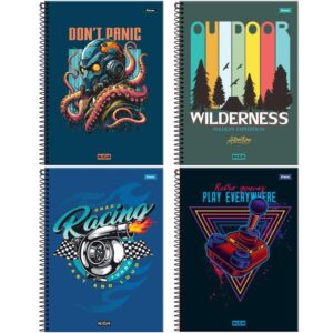Caderno 12X1 Capa Dura High Masculino 192FLS. - Imagem 1