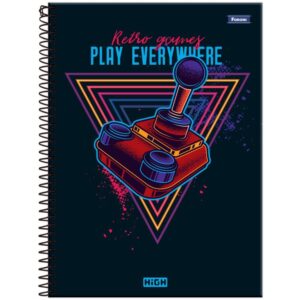 Caderno 12X1 Capa Dura High Masculino 192FLS. - Imagem 5