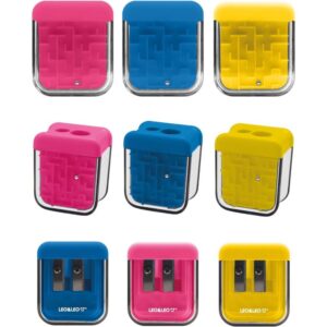 Apontador com Deposito 2 Furos Labirinto Big/Padrao 3CORES - Imagem 2