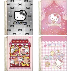 Caderno 01X1 Capa Dura Hello Kitty 80FLS. I.a - Imagem 1