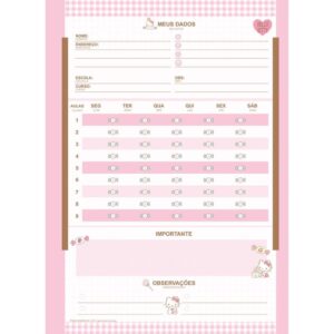 Caderno 01X1 Capa Dura Hello Kitty 80FLS. I.a - Imagem 5
