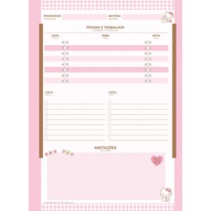 Caderno 01X1 Capa Dura Hello Kitty 80FLS. I.a - Imagem 6