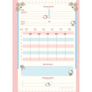 Caderno 01X1 Capa Dura Hello Kitty Kraft 80FLS I.a - Imagem 5