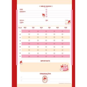 Caderno 01X1 Capa Dura My Melody 80FLS. I.a - Imagem 5