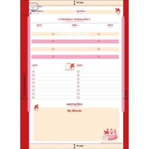 Caderno 01X1 Capa Dura My Melody 80FLS. I.a - Imagem 6
