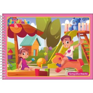 Caderno Desenho Univ Capa Dura Jandainha Feminino 80FLS. - Imagem 1
