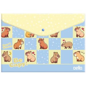 Pasta Envelope Capivara A4 Be Capy C/Botao Az - Imagem 1
