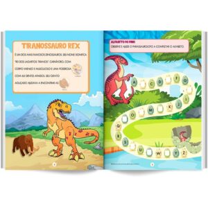 Livro com Adesivos Completando a Cena Dinossauros - Imagem 3