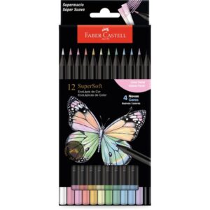 Lapis de Cor Redondo Supersoft 12 Cores Pastel - Imagem 1