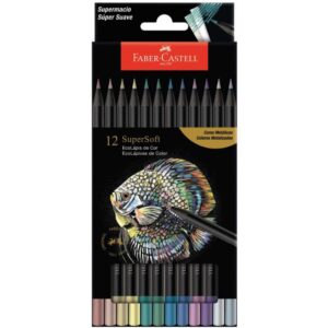 Lapis de Cor Redondo Supersoft 12 Cores Metalicas - Imagem 1