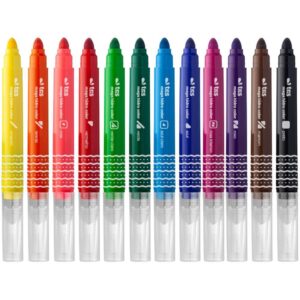 Caneta Hidrografica Jumbo Mega Color Retratil 12 Cores - Imagem 2