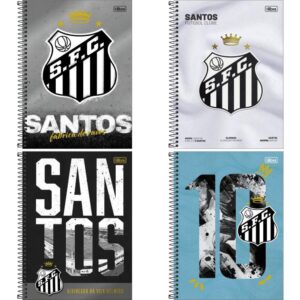 Caderno 10X1 Capa Dura Santos 160FLS. - Imagem 1