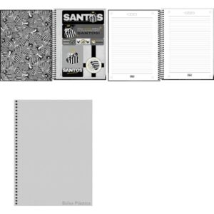 Caderno 10X1 Capa Dura Santos 160FLS. - Imagem 2