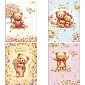 Caderno Brochurao Capa Dura Love Bears 80FLS. - Imagem 1