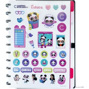 Caderno Inteligente Grande Luluca Pandalu Star 80FLS. - Imagem 2