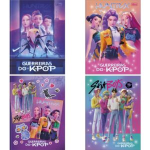 Caderno Brochurao Capa Dura Guerreiras do K-Pop 80FLS. - Imagem 1